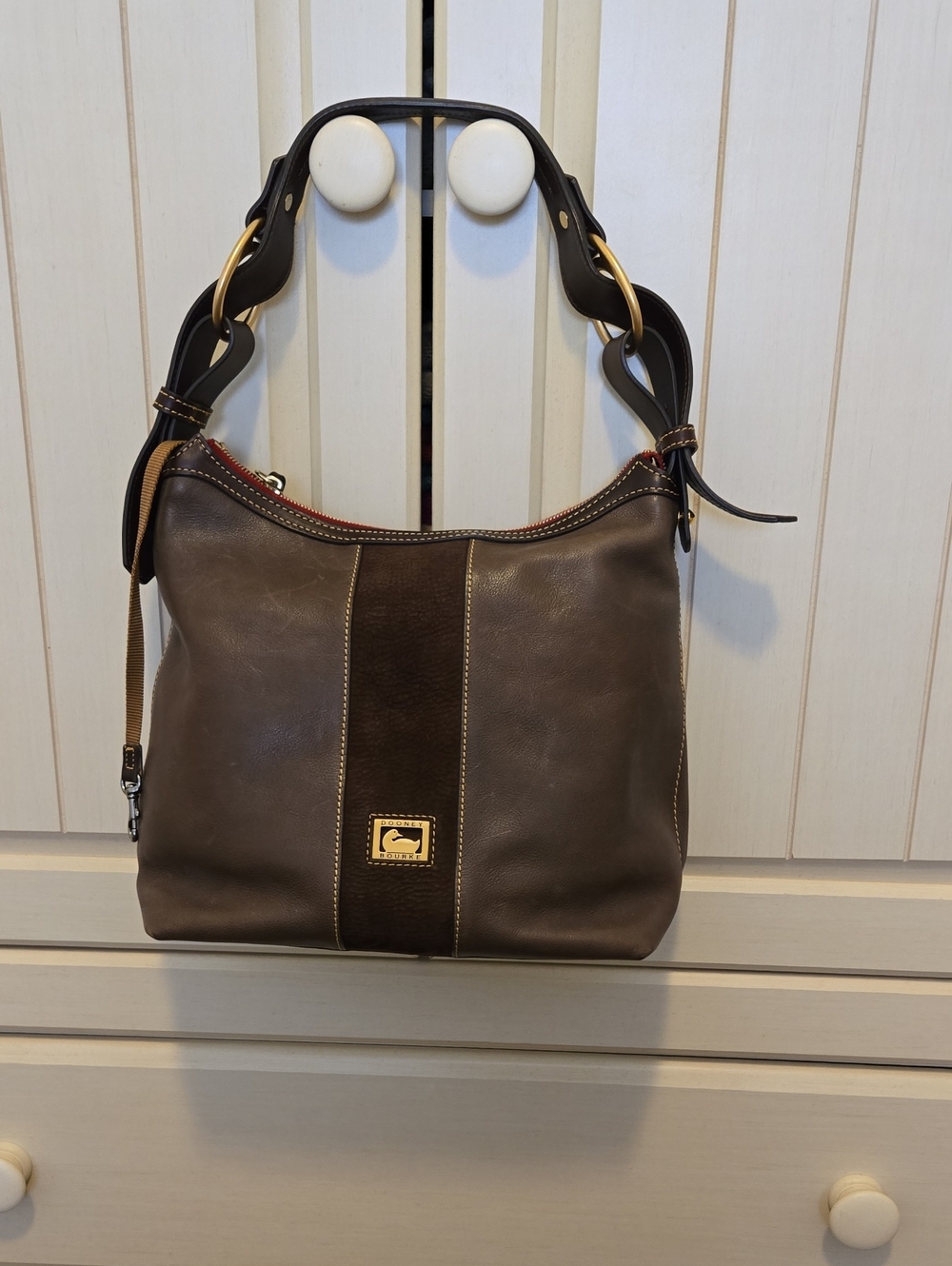 Dooney & Bourke Brown Leather Shoulder Bag